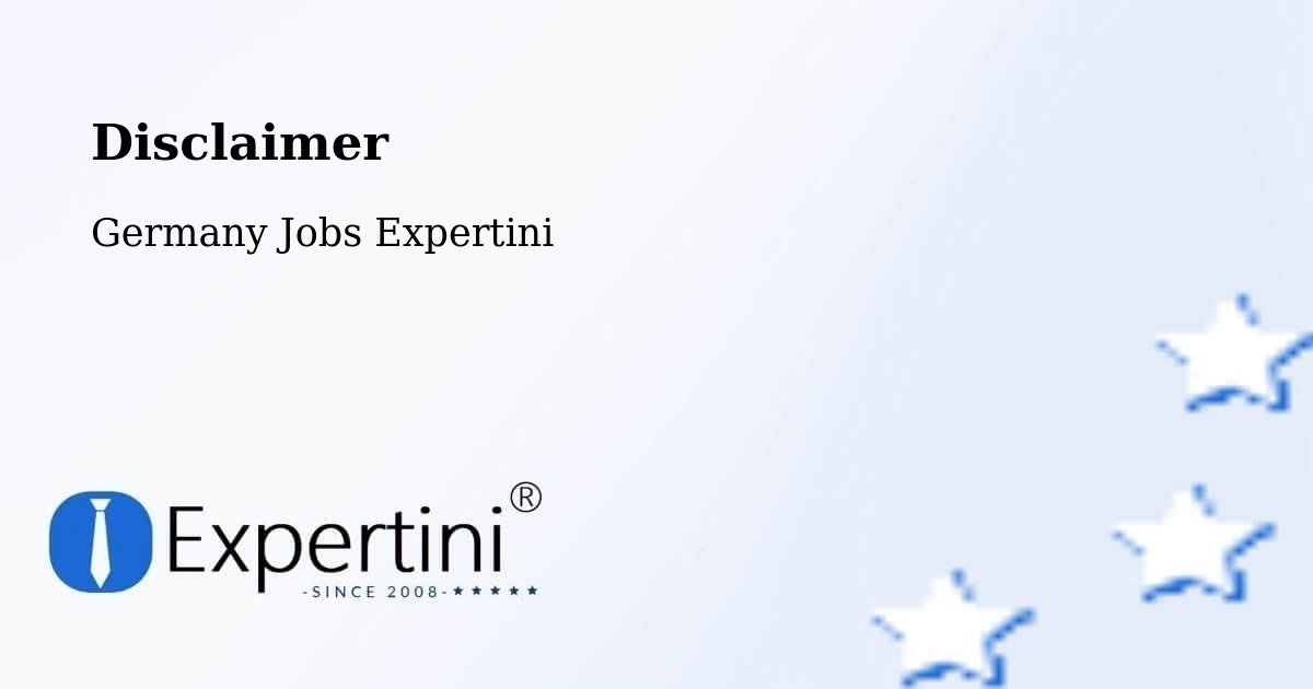 Disclaimer – Morbach - Germany Jobs Expertini